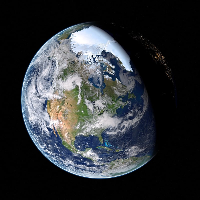 Illustration of a planet in space